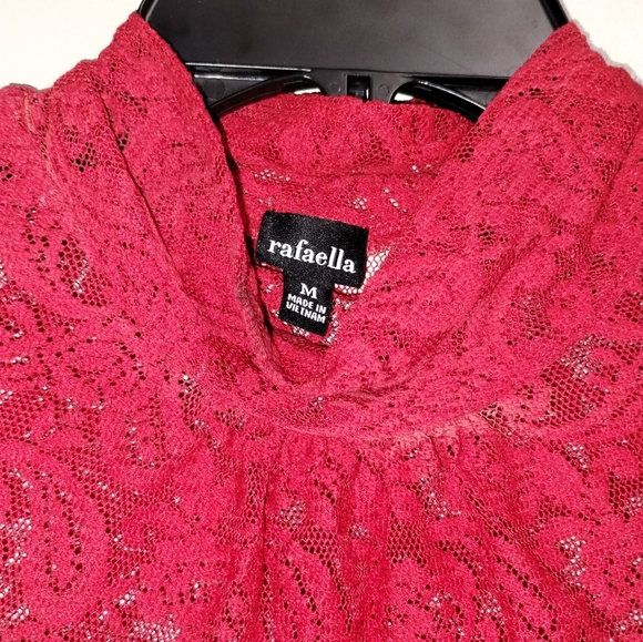Rafaella Red Lace Blouse - Picture 2 of 5